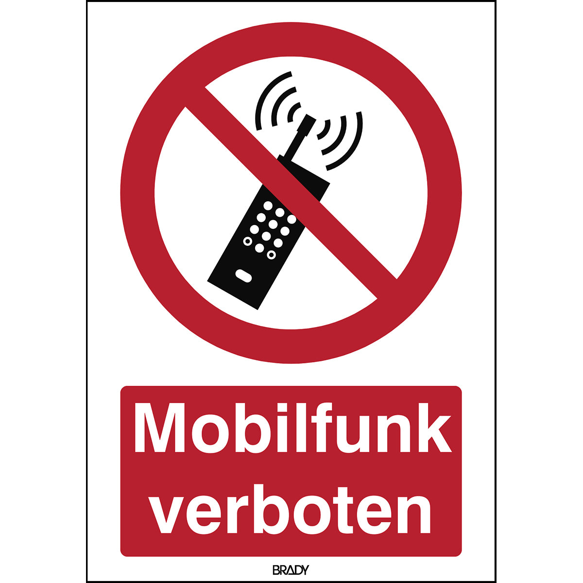 ISO Sicherheitskennzeichnung - Mobilfunk verboten