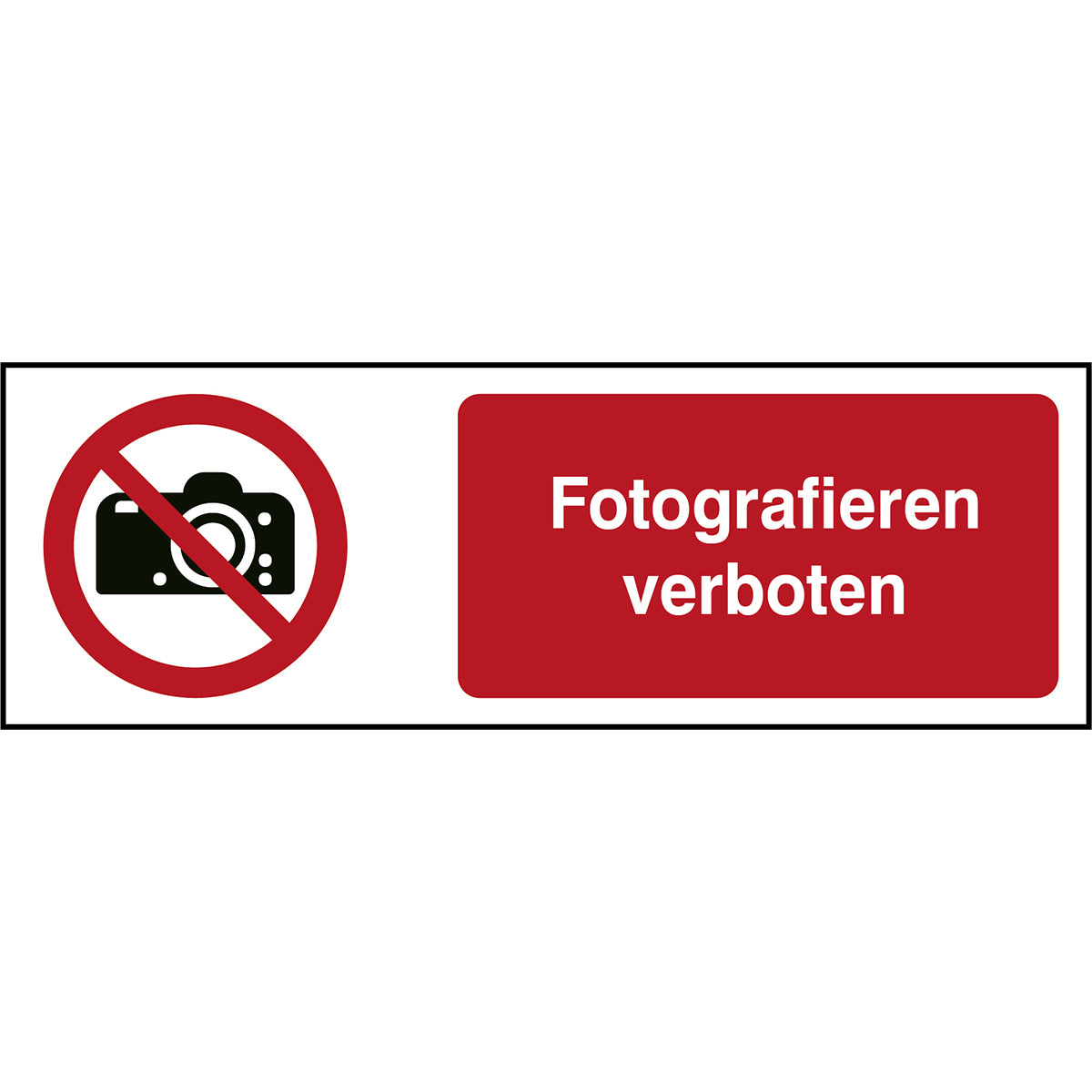 ISO 7010 sign - photography prohibited