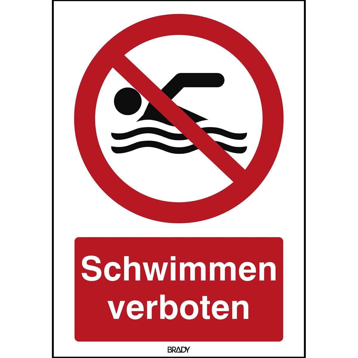 ISO Sicherheitskennzeichnung - Schwimmen verboten