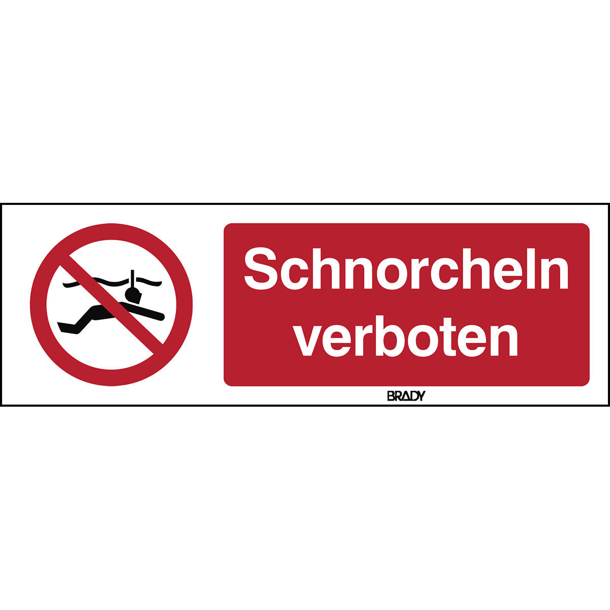 ISO Sicherheitskennzeichnung - Schnorcheln verboten