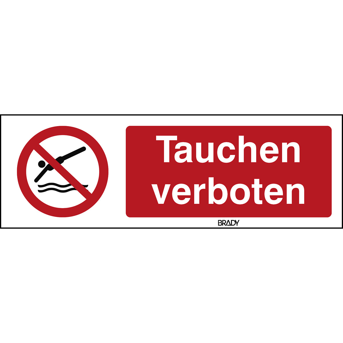 ISO Sicherheitskennzeichnung - Tauchen verboten