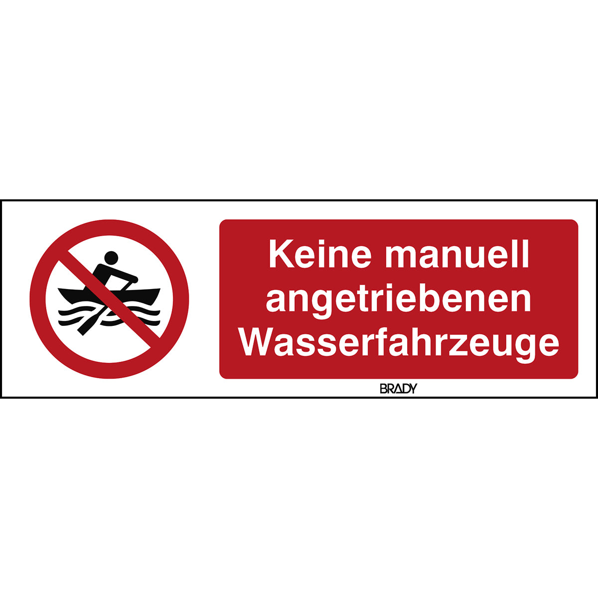 ISO Sicherheitskennzeichnung - Keine manuell angetriebenen Wasserfahrzeuge