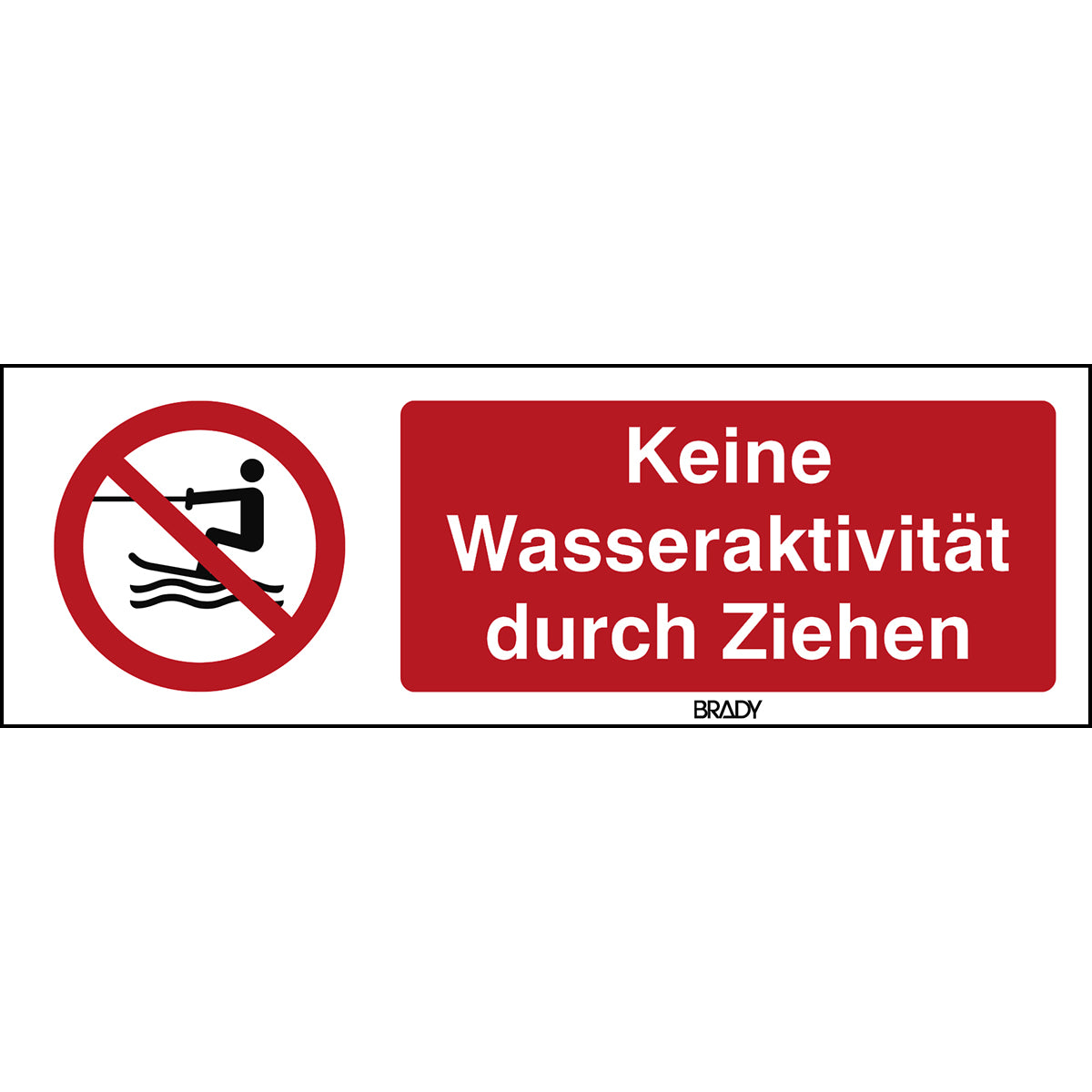 ISO Sicherheitskennzeichnung - Keine persönlichen Wasserfahrzeuge