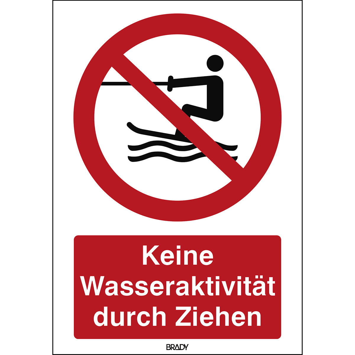 ISO Sicherheitskennzeichnung - Keine persönlichen Wasserfahrzeuge