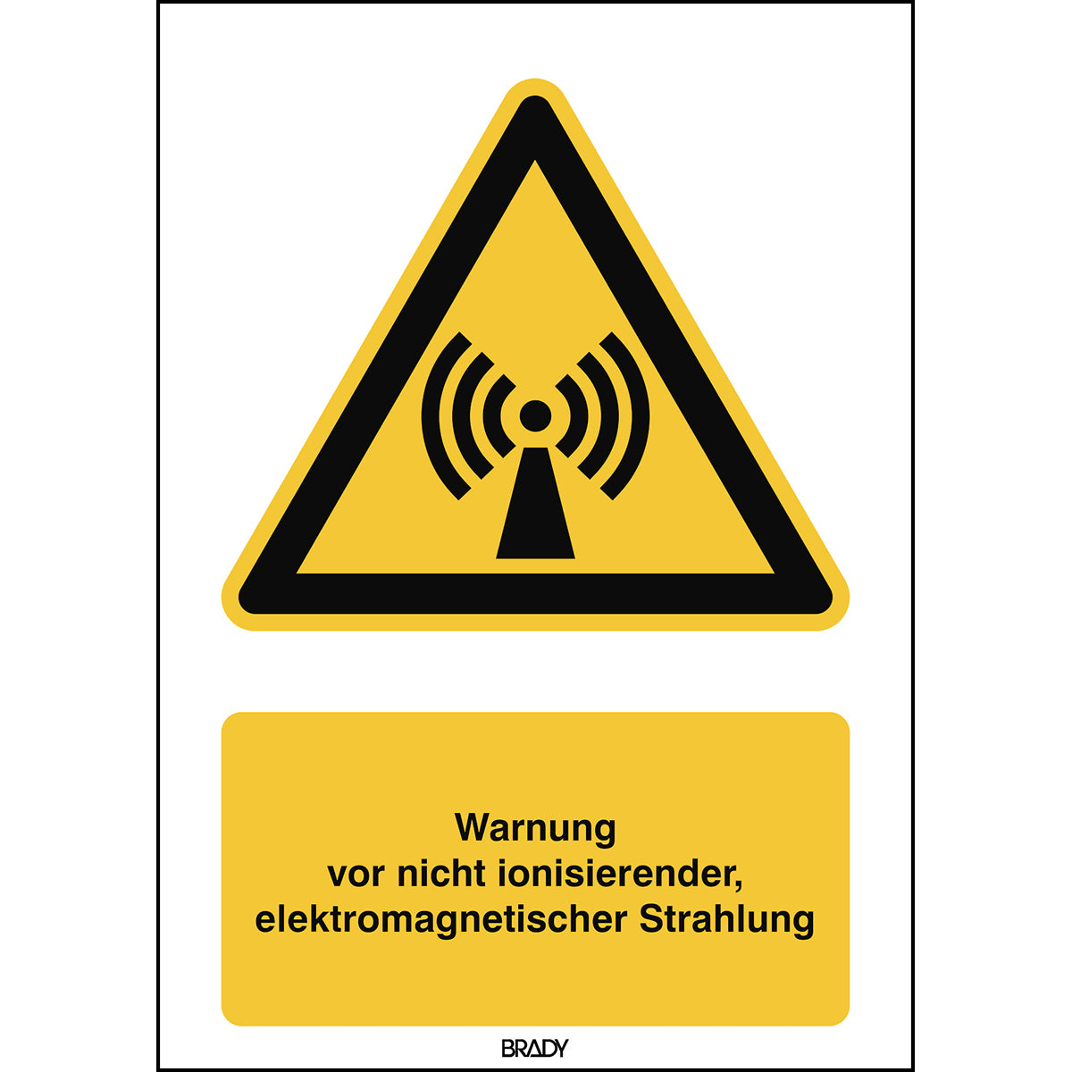 ISO 7010 sign - Warning of non-ionizing electromagnetic radiation