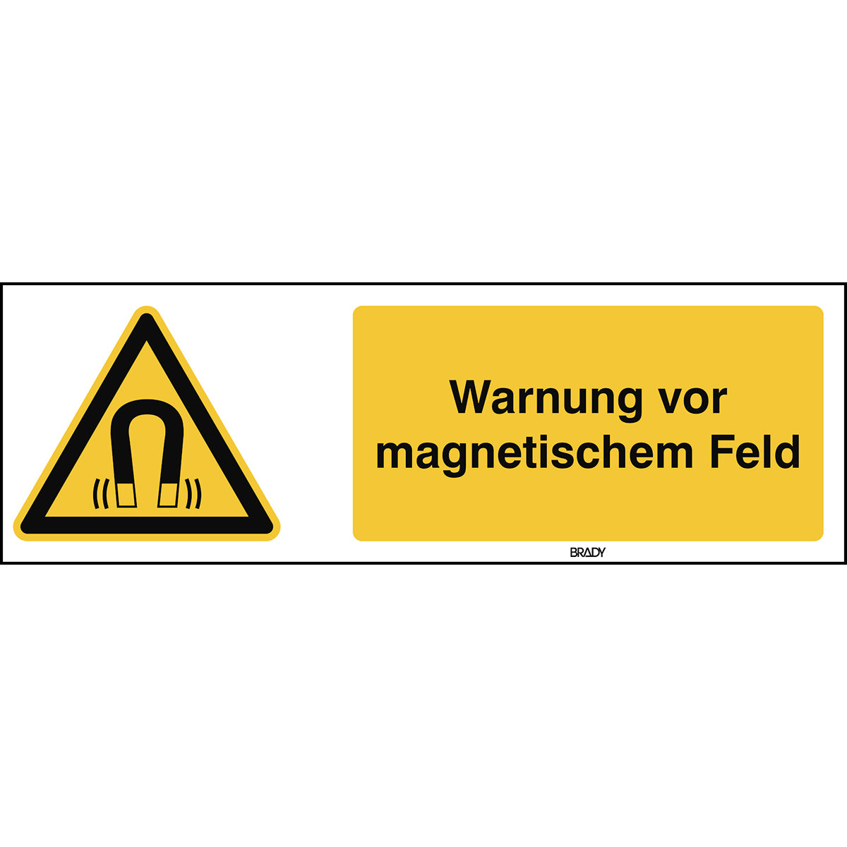 ISO Sicherheitskennzeichnung - Warnung vor magnetischem Feld