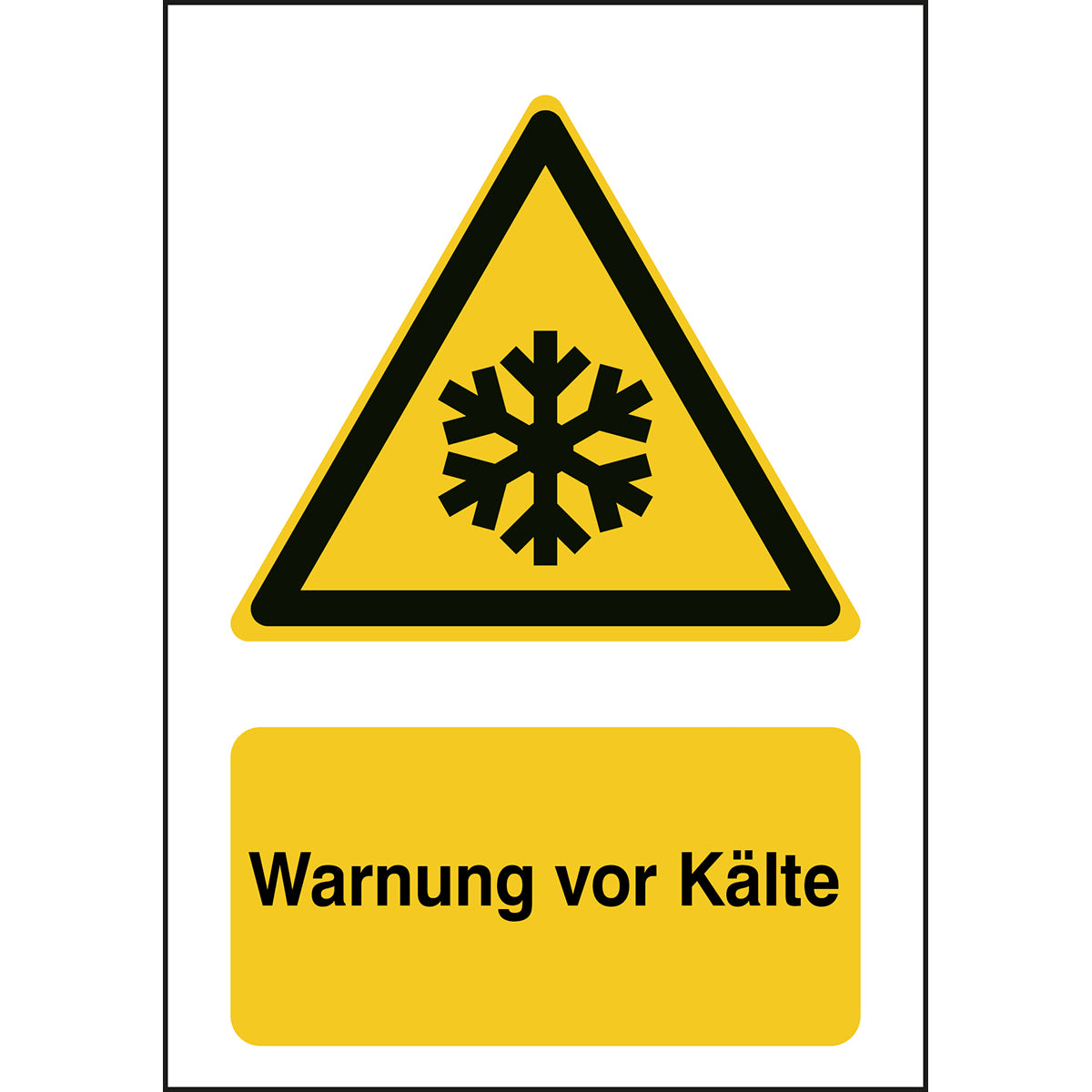 ISO Sicherheitskennzeichnung - Warnung vor niedriger Temperatur/Frost