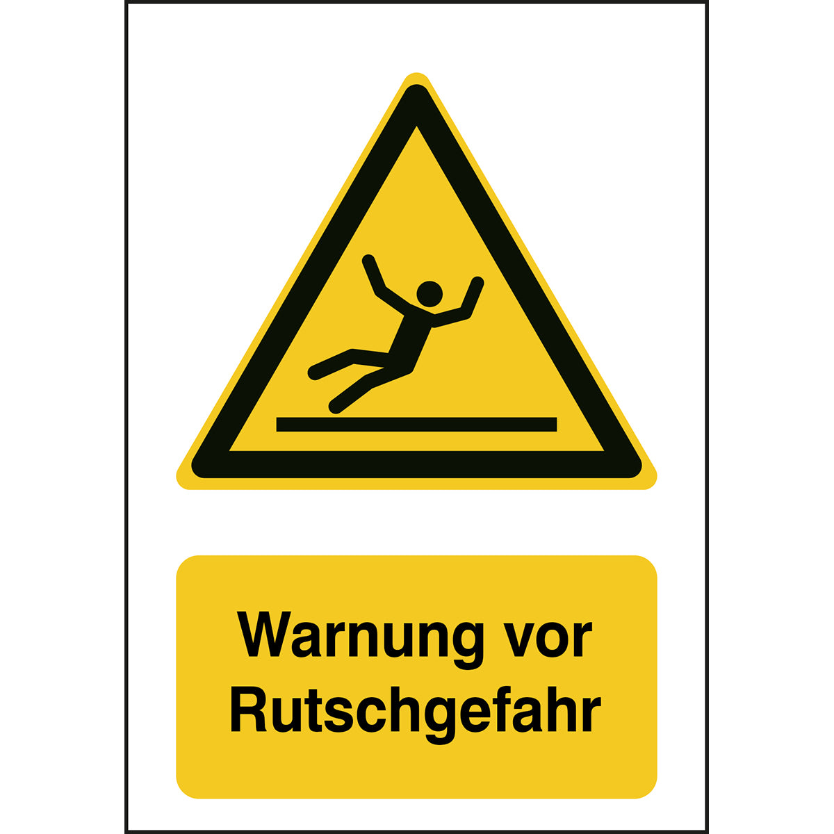 ISO Sicherheitskennzeichnung - Warnung vor Rutschgefahr