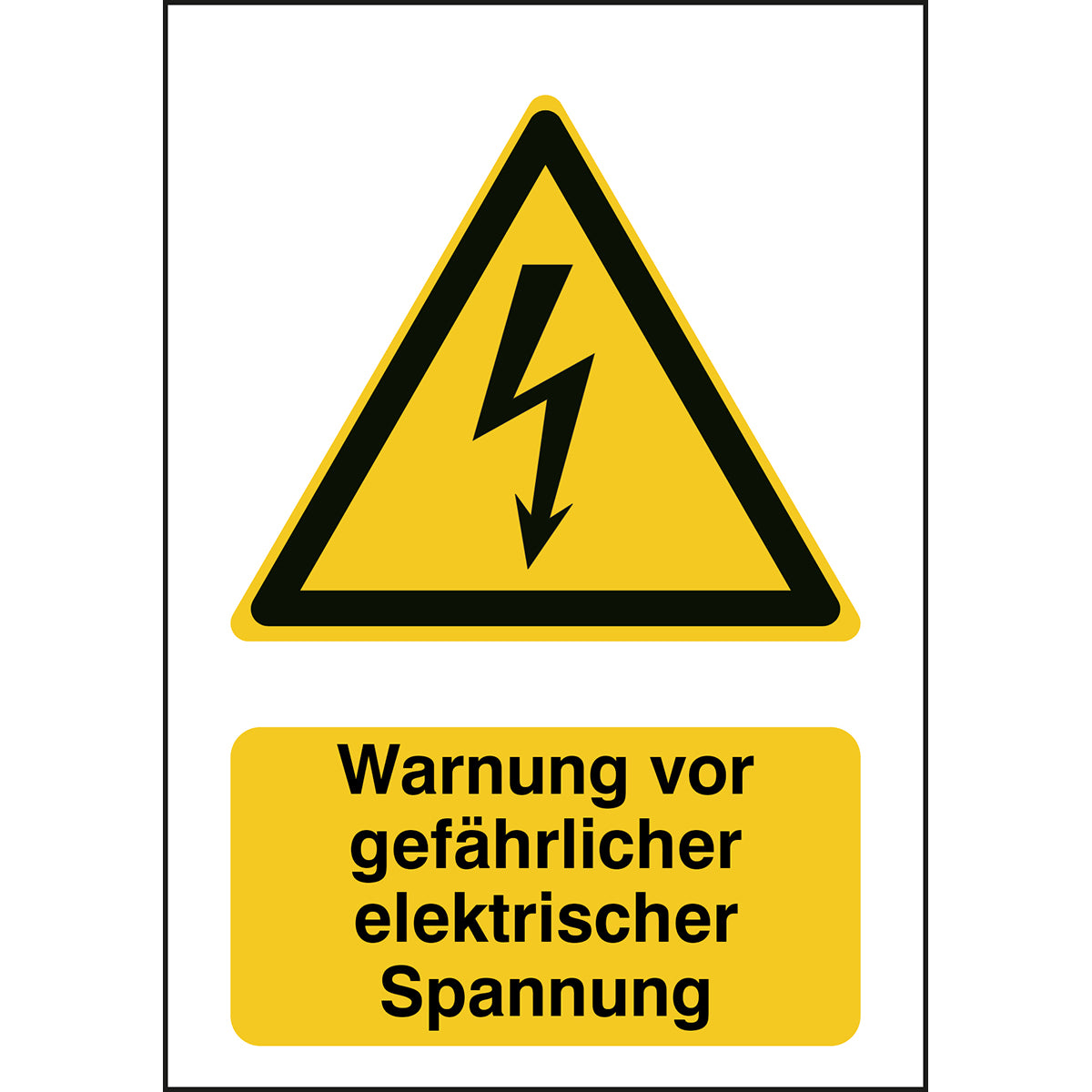 ISO 7010 sign - Warning of dangerous electrical voltage