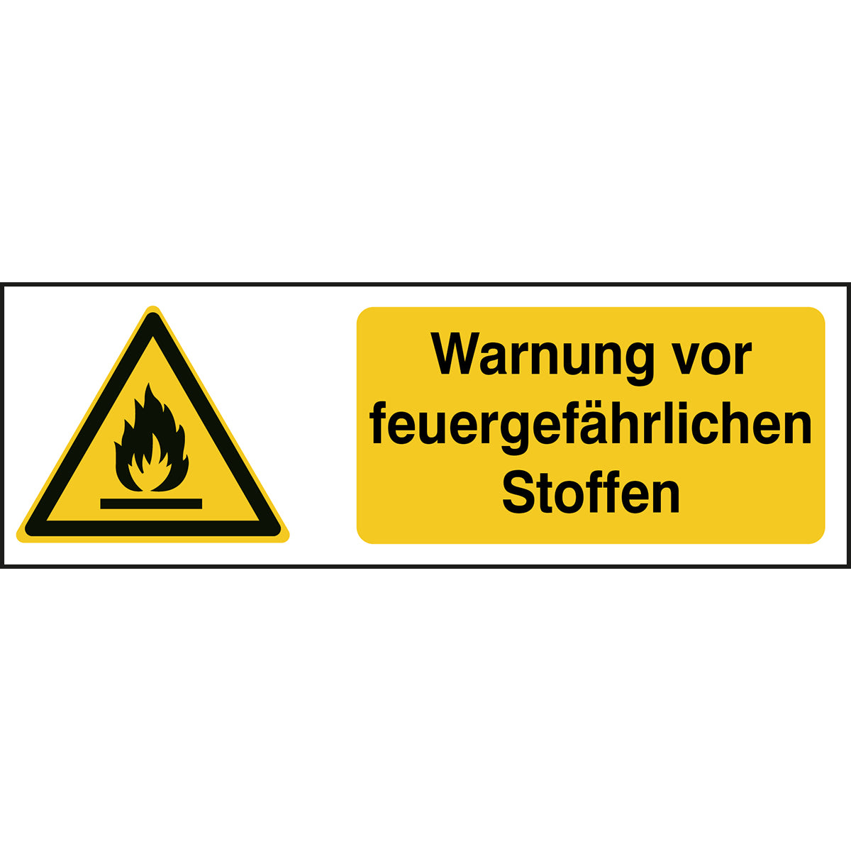 ISO 7010 sign - Warning of flammable substances