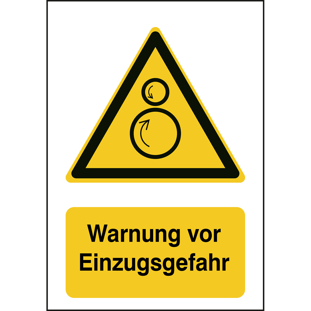 ISO Sicherheitskennzeichnung - Warnung vor gegenläufige Rollen