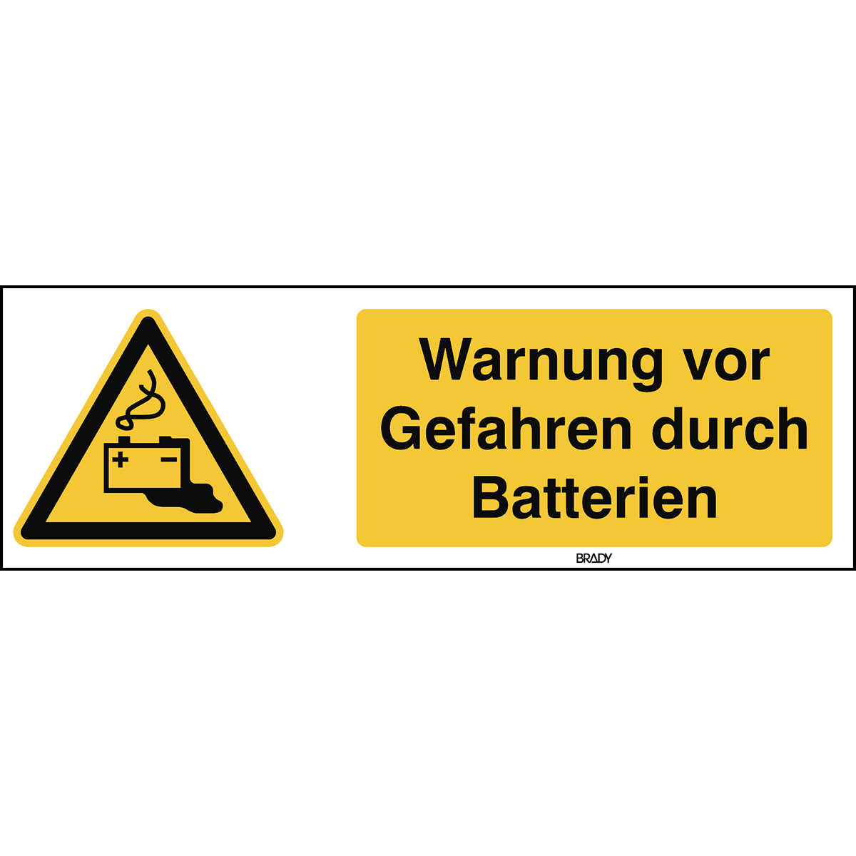 ISO 7010 symbol - Warning of battery hazards