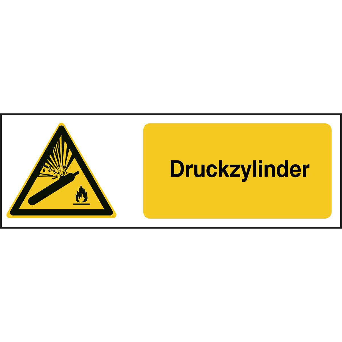 ISO Sicherheitskennzeichnung - Warnung vor Gasflaschen