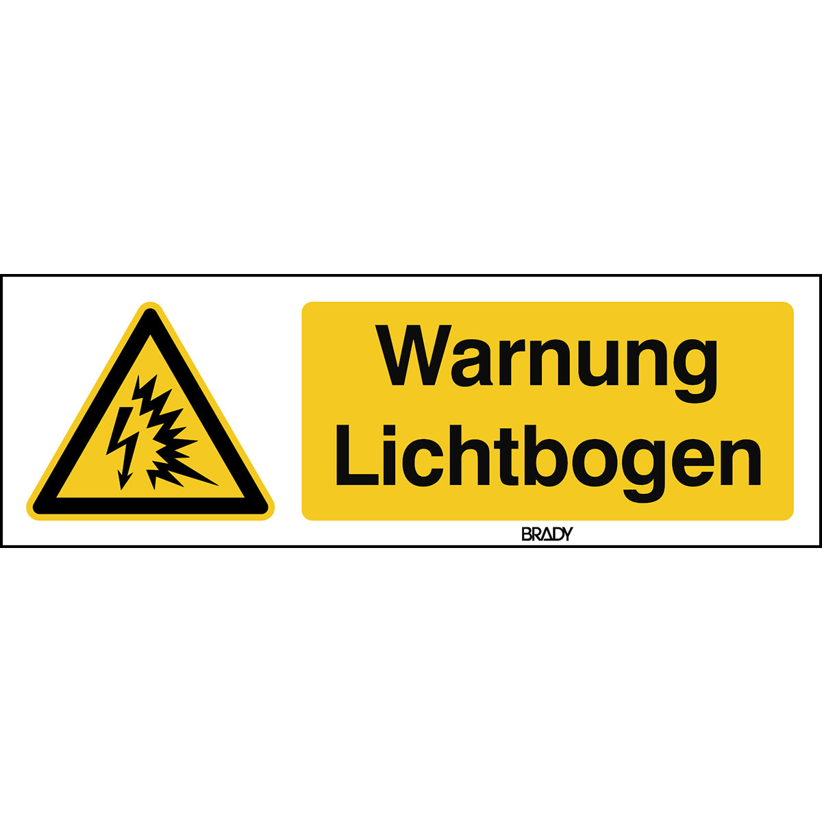 ISO Sicherheitskennzeichnung - Warnung; Lichtbogen