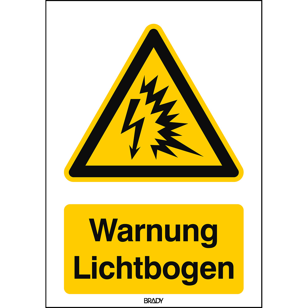 ISO Sicherheitskennzeichnung - Warnung; Lichtbogen