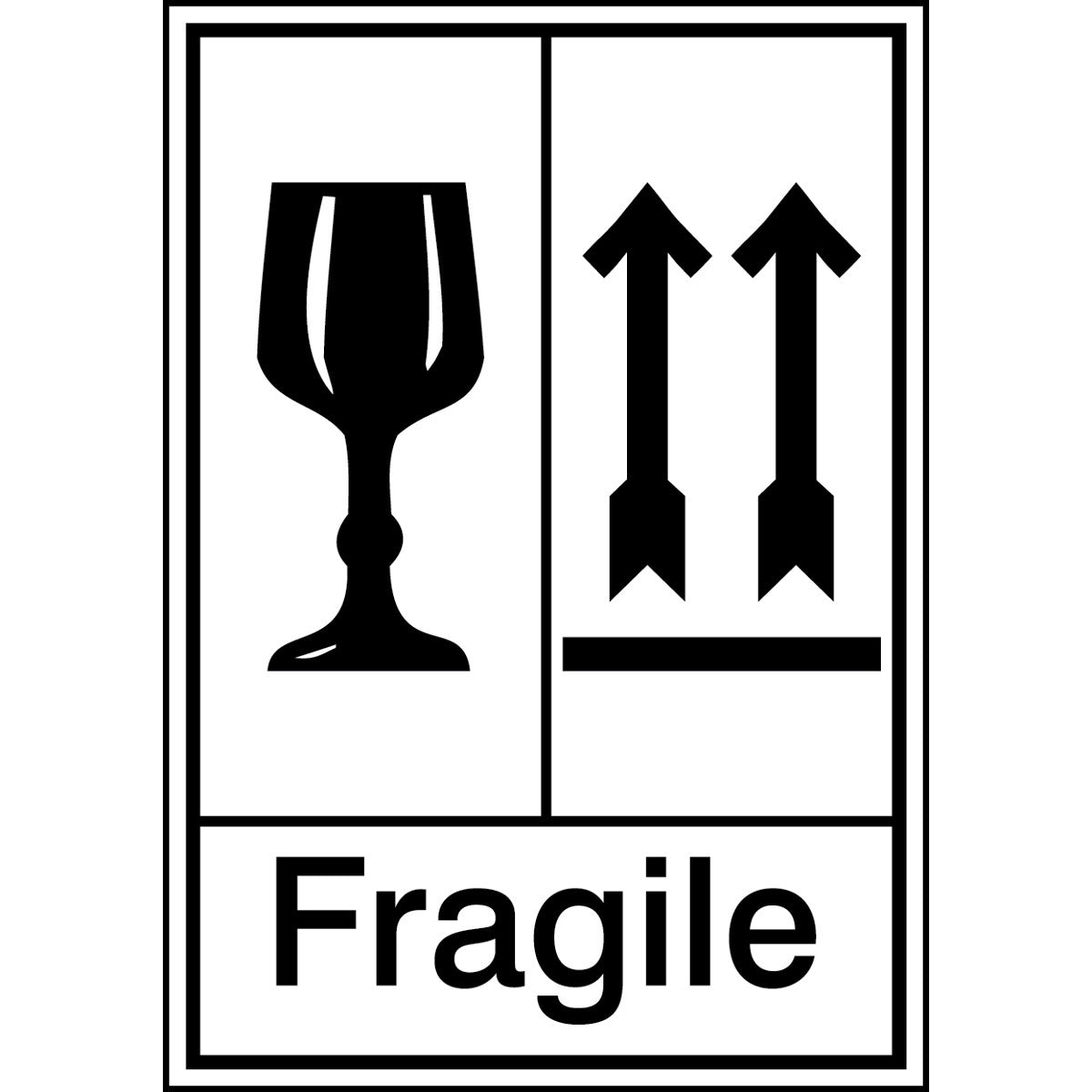 Verpackungsetiketten - Fragile (englischer Text)