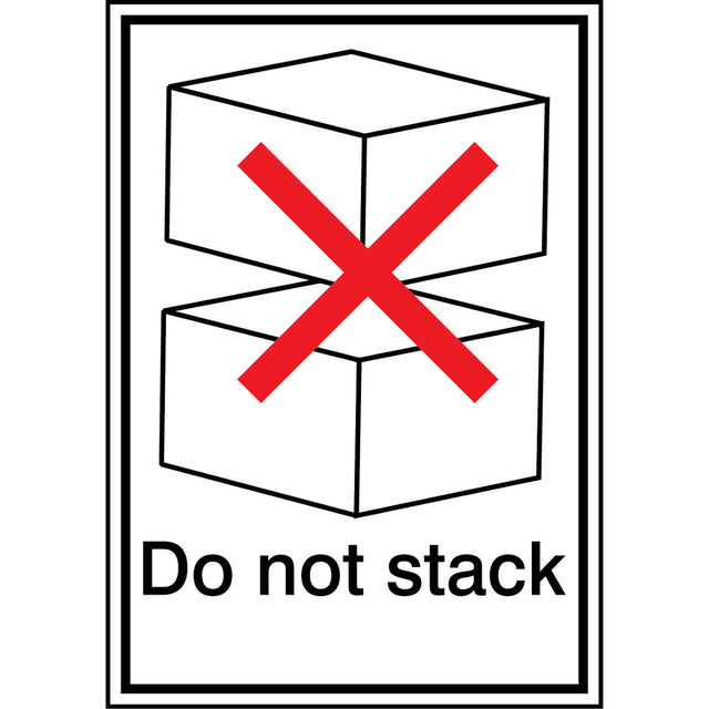 Verpackungsetiketten - Do not stack (englischer Text)