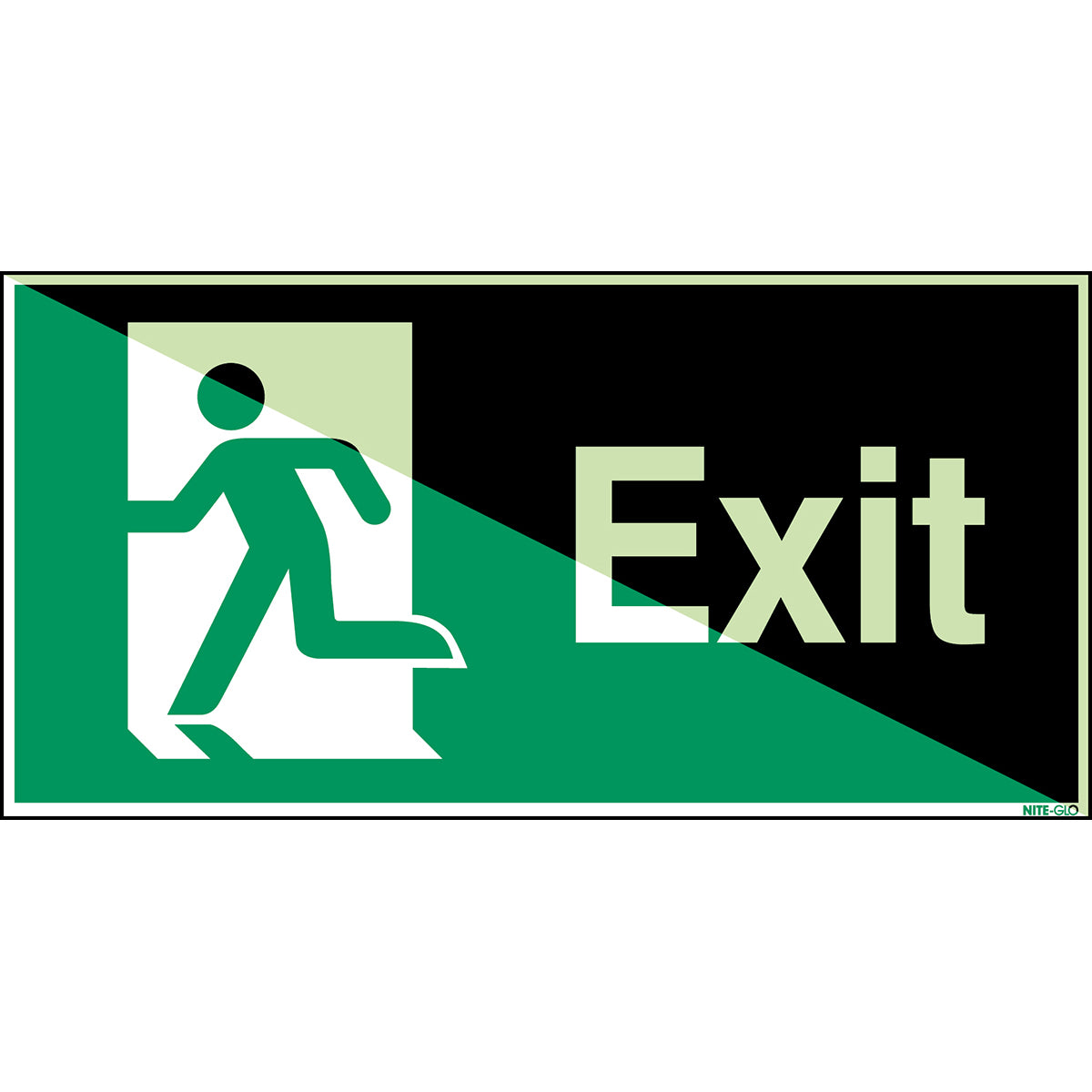 Photoluminescent safety sign