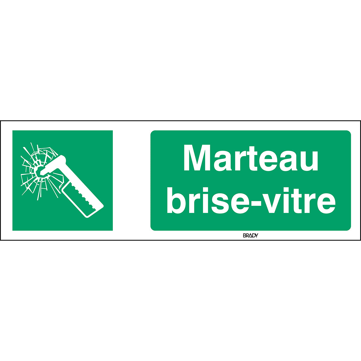 ISO-Sicherheitsschild – Notfallhammer