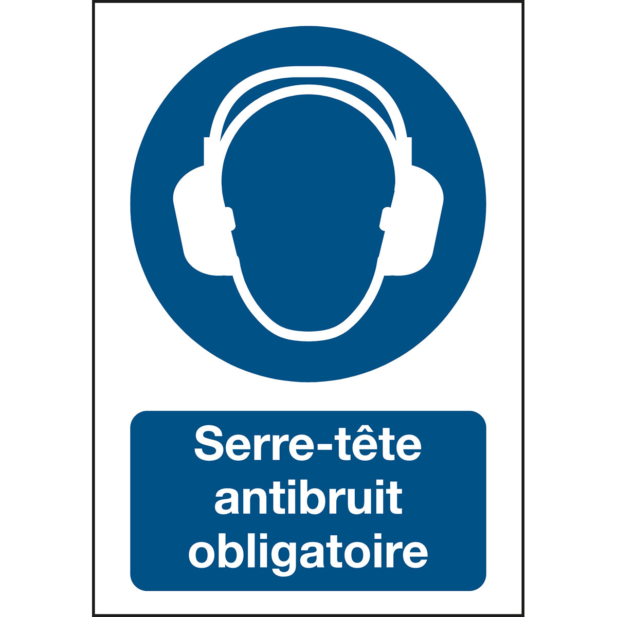 Signalisation ISO 7010 - Serre-tête antibruit obligatoire (produit francophone)