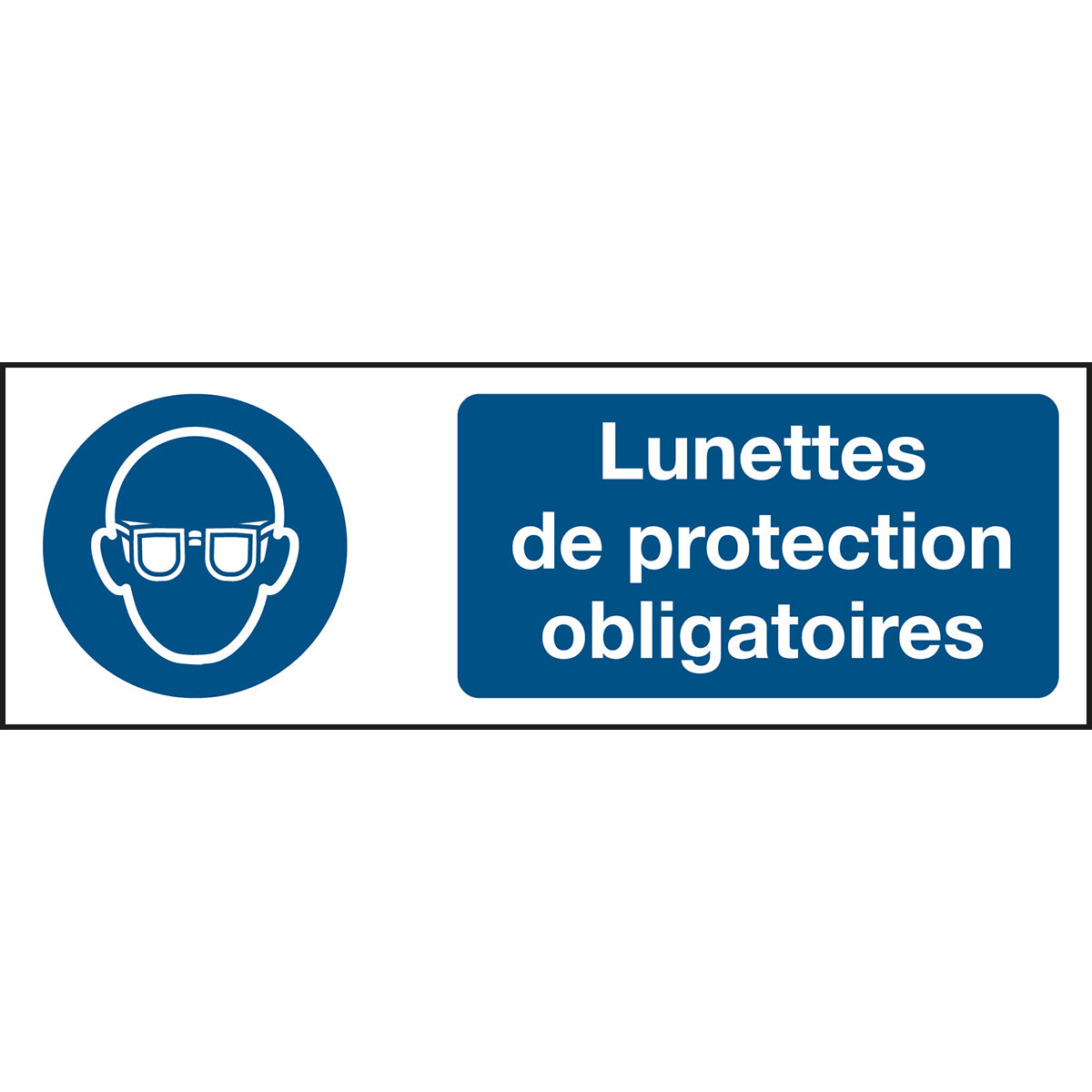 Signalisation ISO 7010 - Lunettes de protection obligatoires (produit francophone)