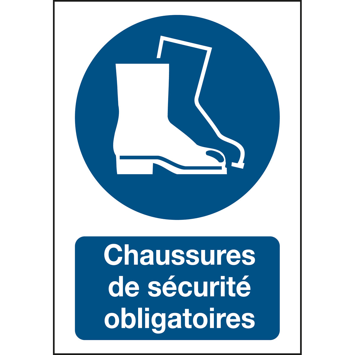 Signaling ISO 7010 - Chaussures de sécurité obligatoires (product francophone)