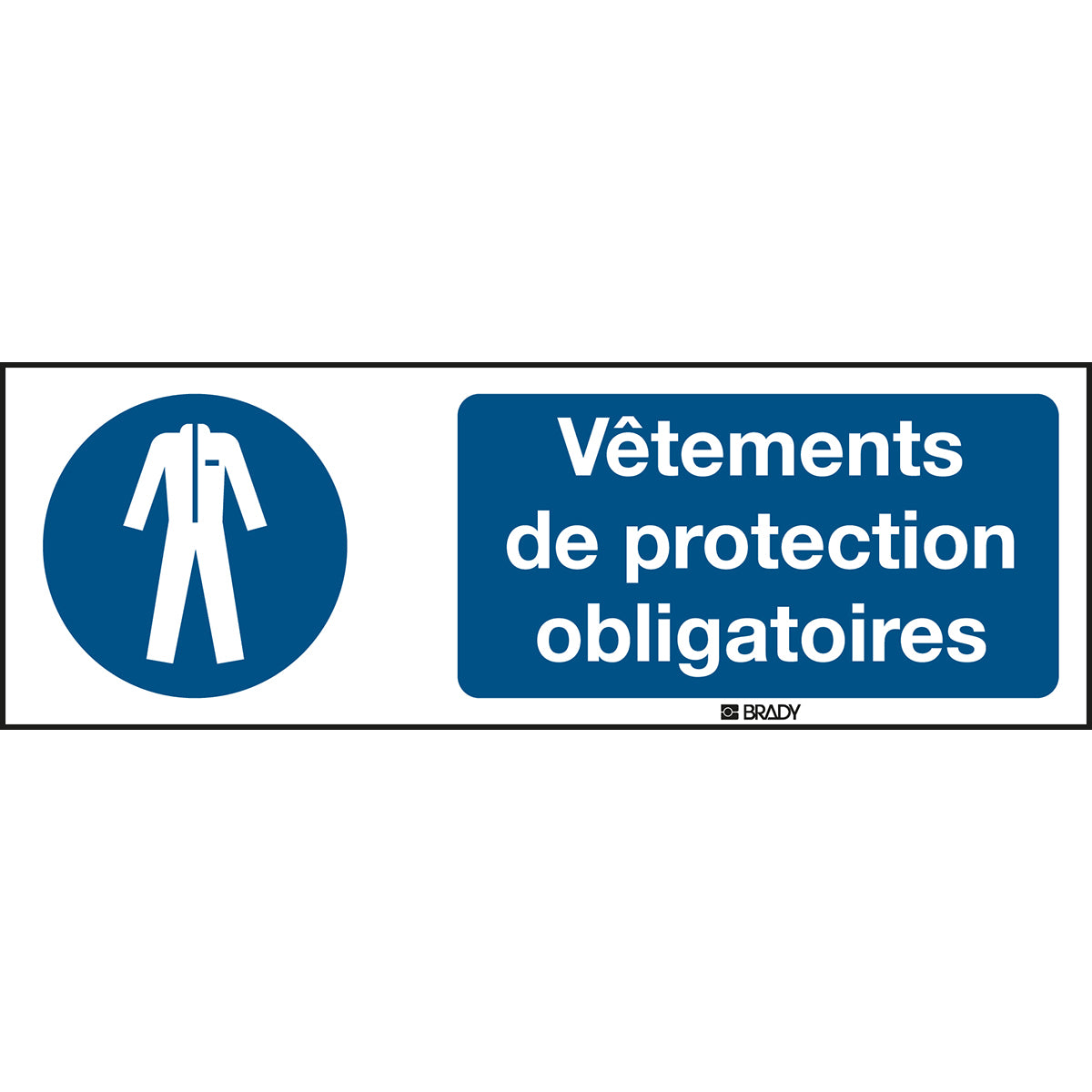 Signalisation ISO 7010 - Vêtements de protection obligatoires (produit francophone)