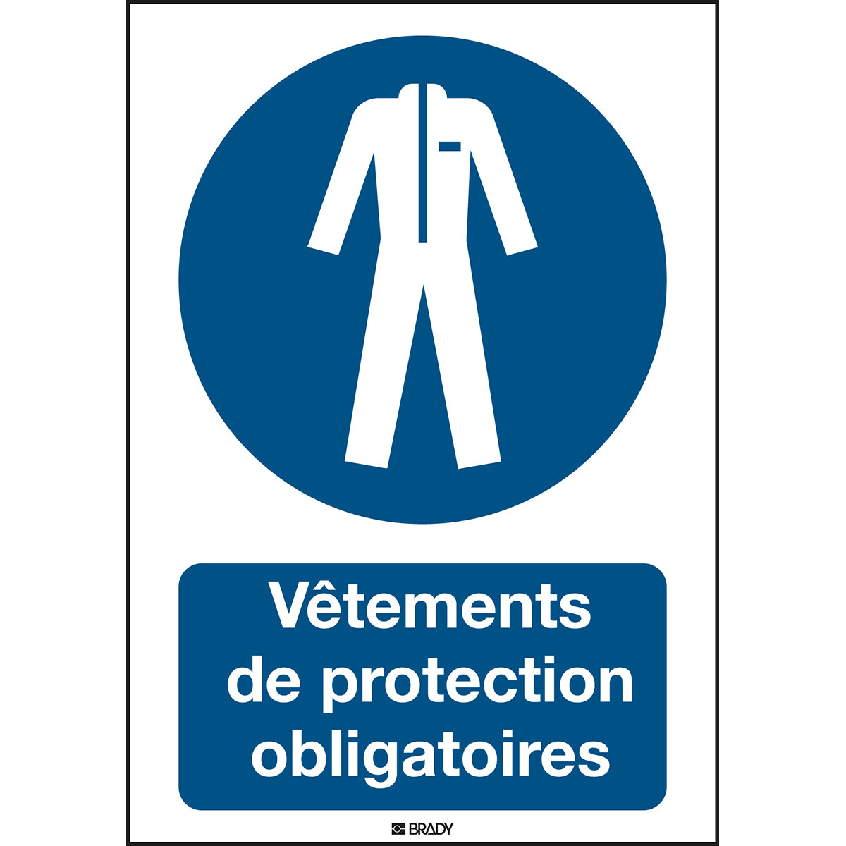Signalisation ISO 7010 - Vêtements de protection obligatoires (produit francophone)