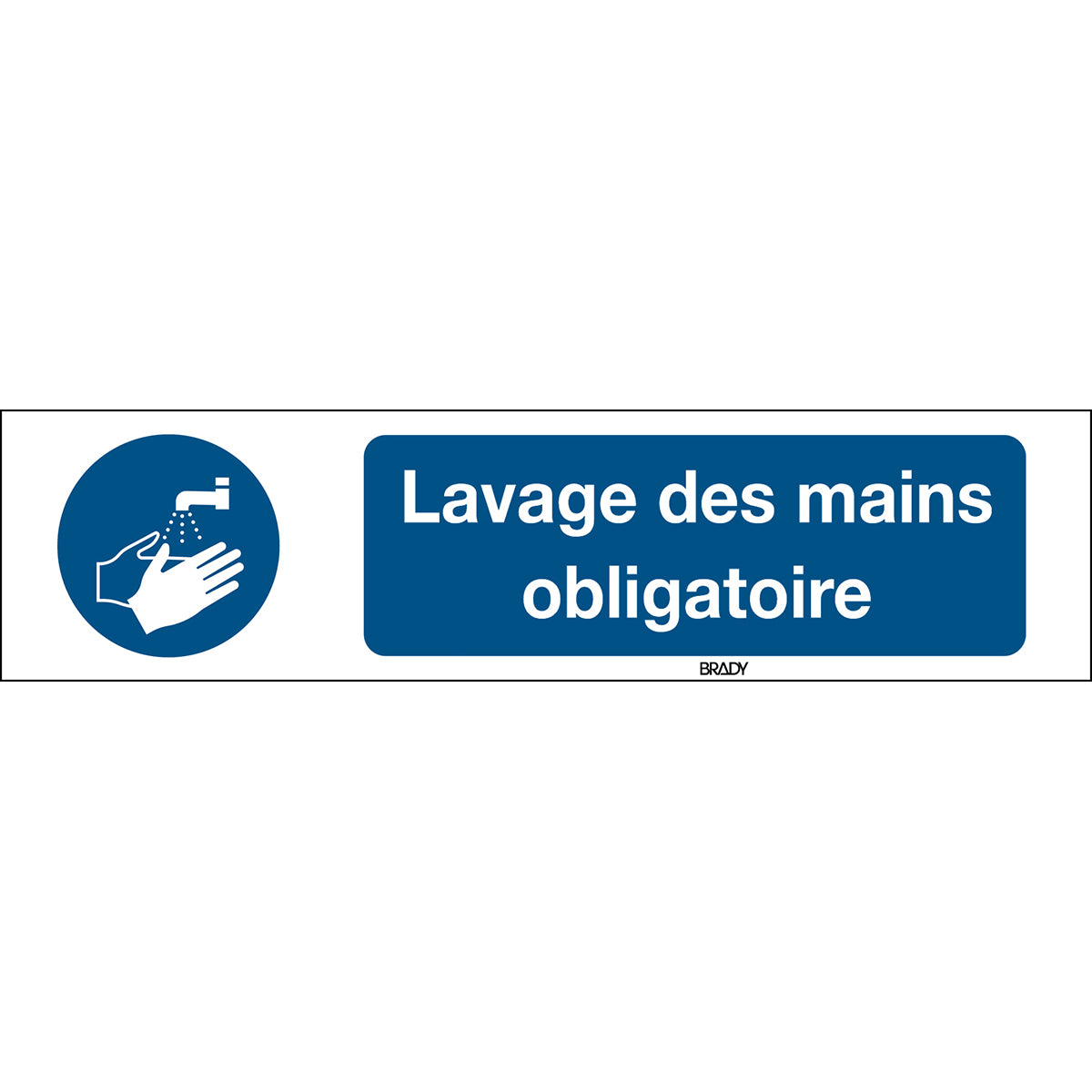 Signalisation ISO 7010 - Lavage des mains obligatoire (produit francophone)