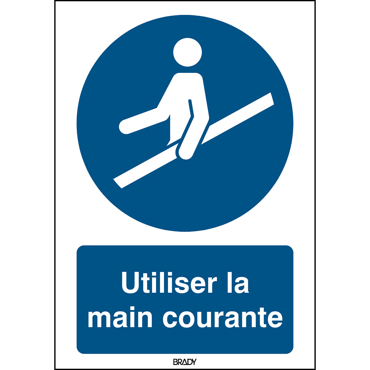 Signalization ISO 7010 - Utiliser la main courante (produit francophone)