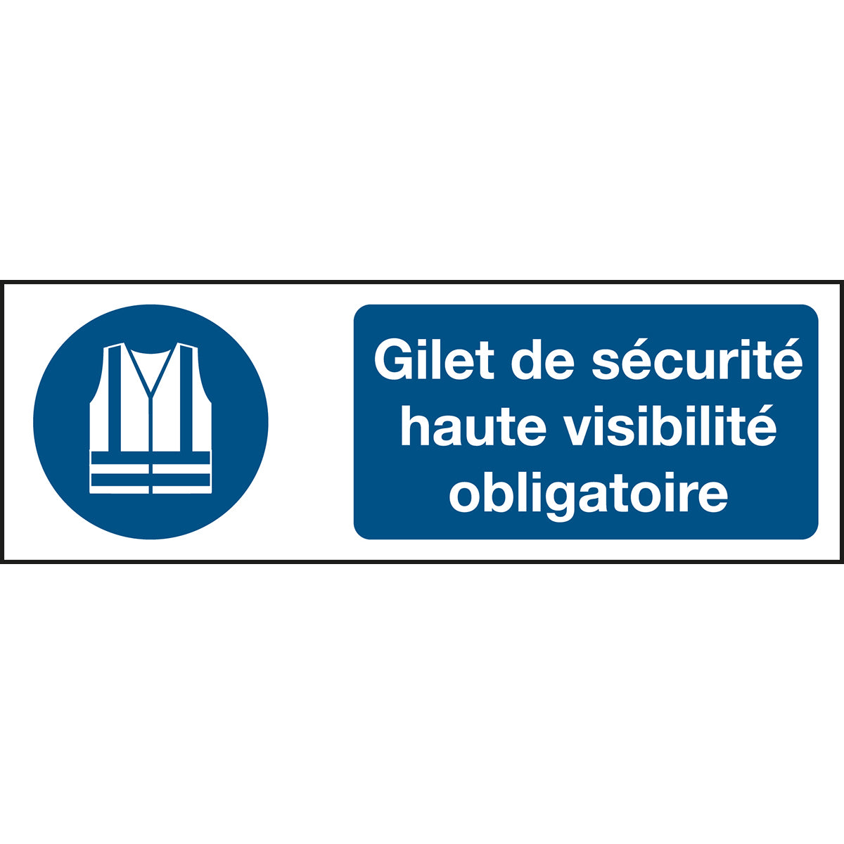 Signalisation ISO 7010 - Gilet de sécurité haute visibilité obligatoire (produit francophone)