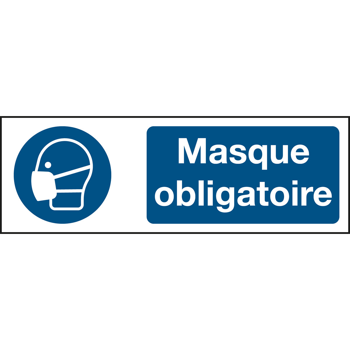 Signalisation ISO 7010 - Masque obligatoire (produit francophone)