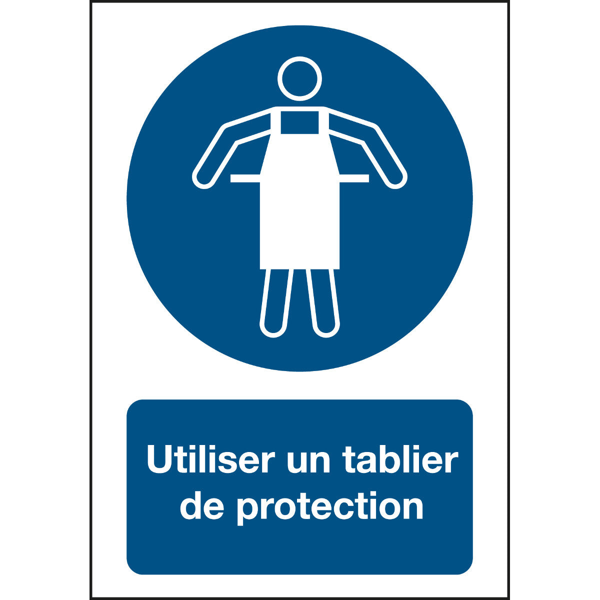 ISO Sicherheitskennzeichnung - Schutzschürze tragen