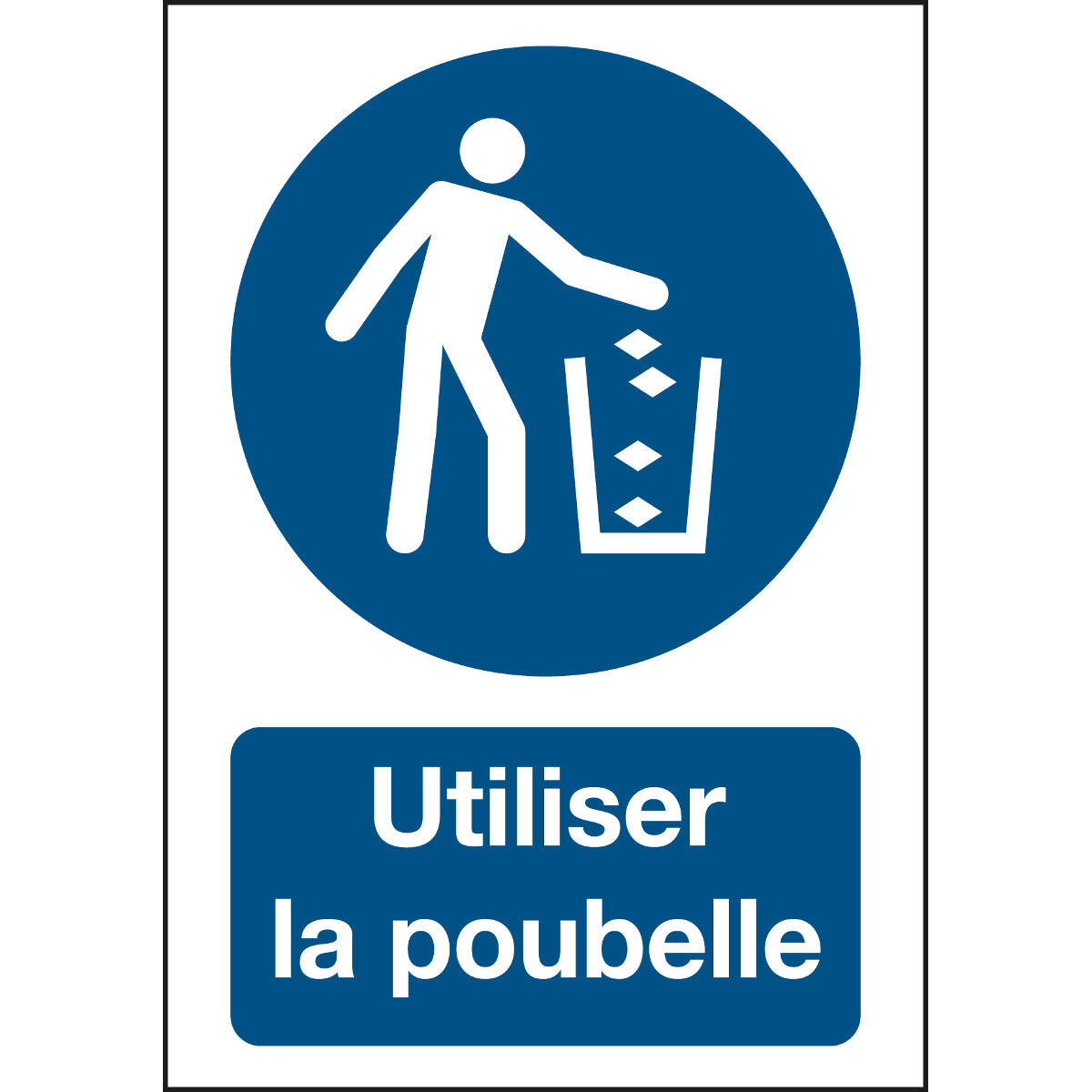 ISO Sicherheitskennzeichnung - Abfallbehälter benutzen