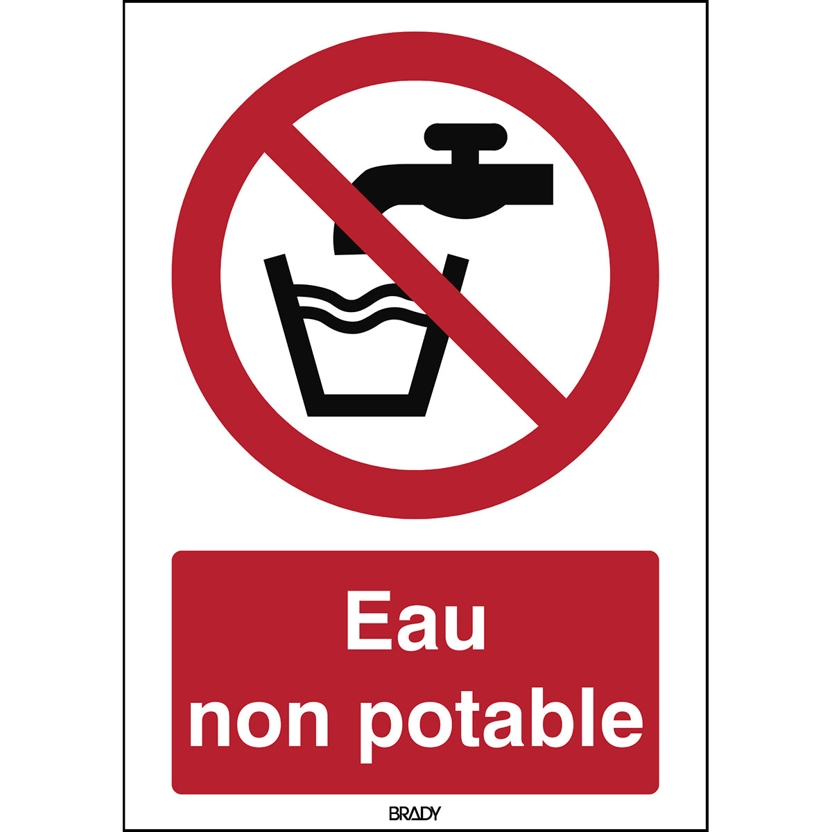 Signaling ISO 7010 - Eau non potable (product francophone)