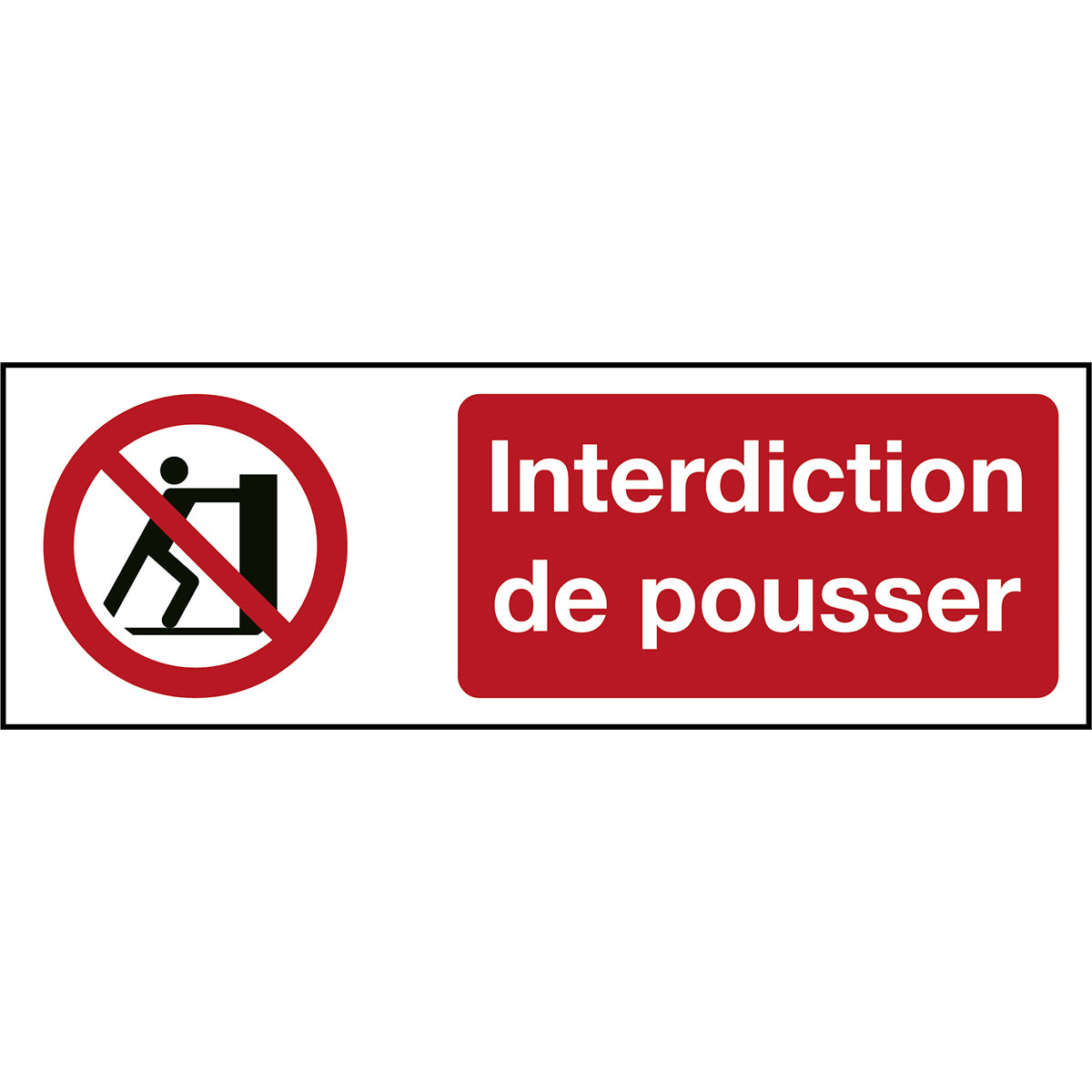 ISO Sicherheitskennzeichnung - Nicht drücken