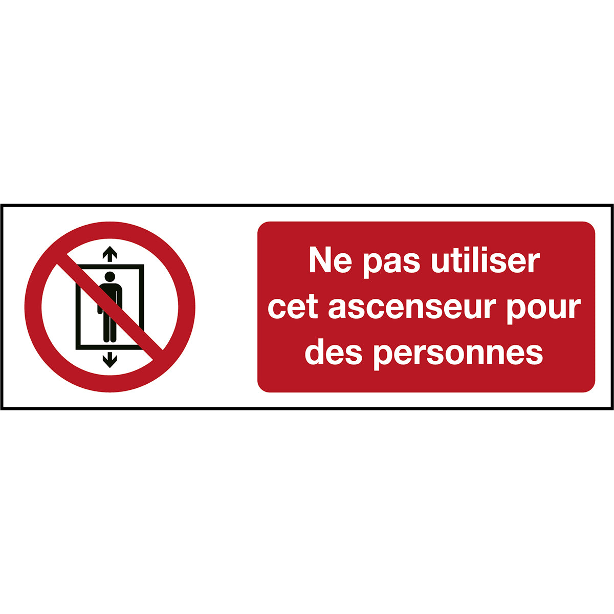 Signalization ISO 7010 - You can use this ascensor for people (francophone product)