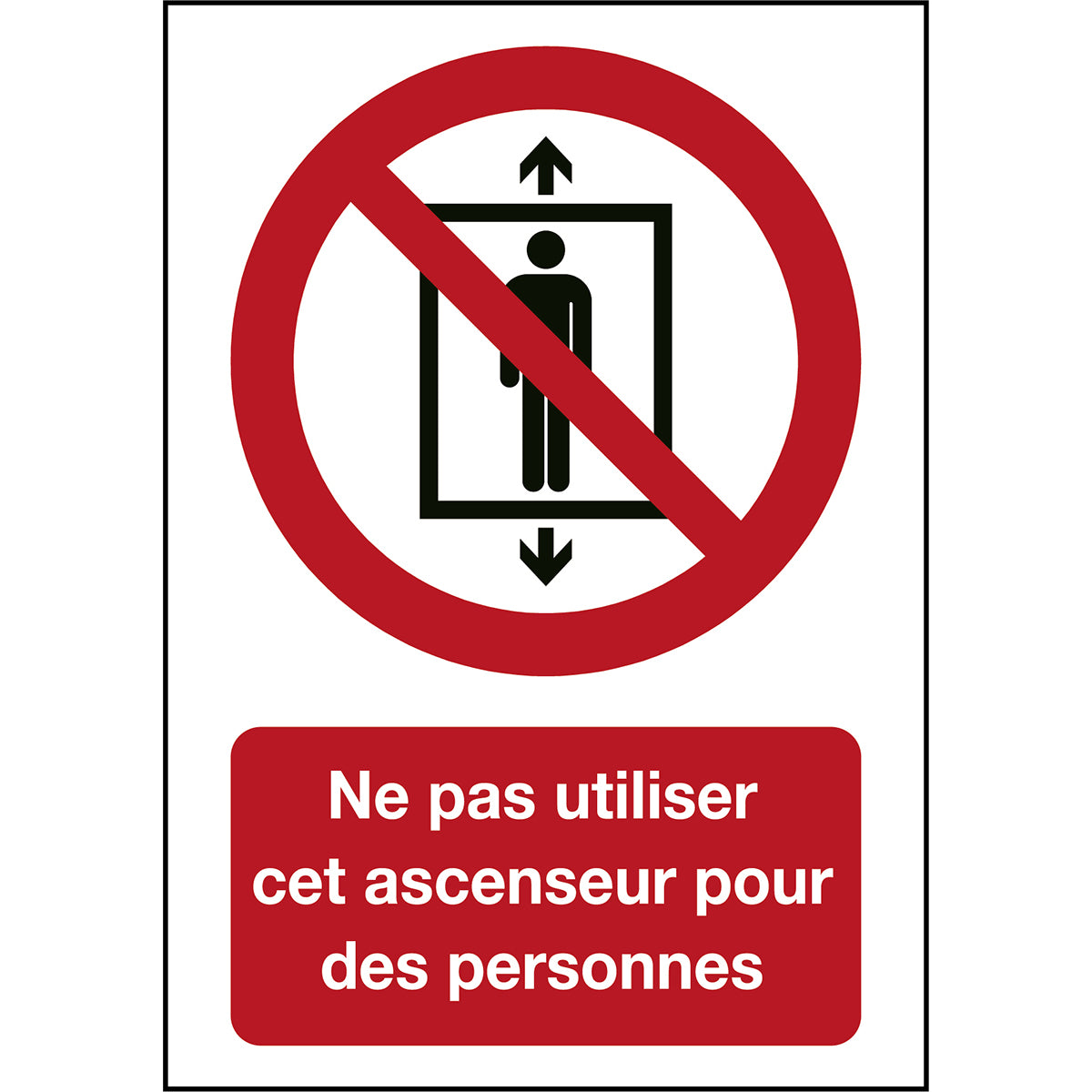 ISO Sicherheitskennzeichnung - Personenbeförderung verboten