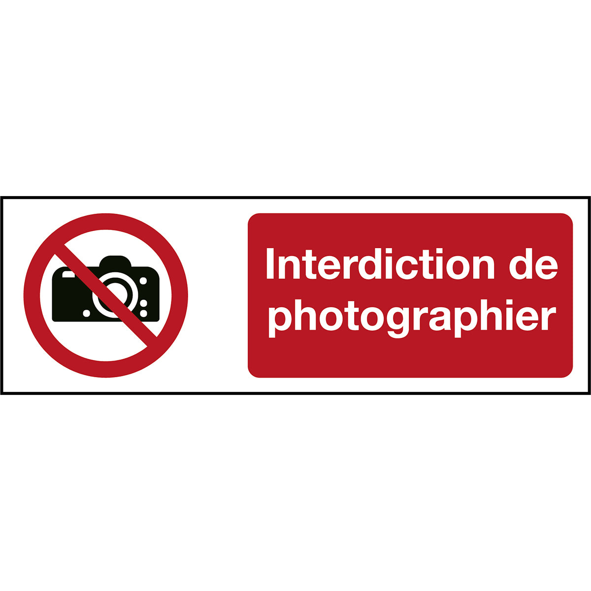 ISO Sicherheitskennzeichnung - Fotografieren verboten