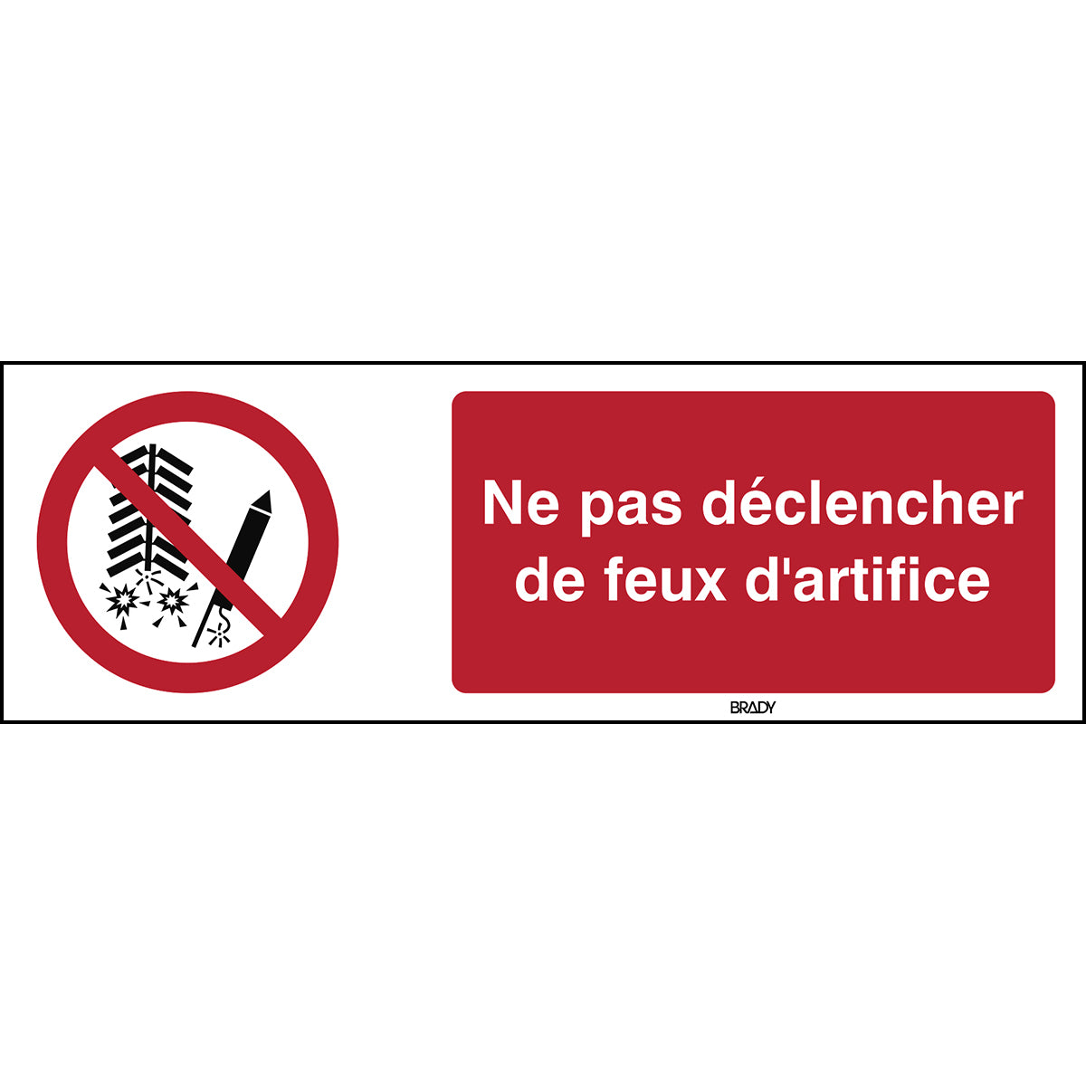 ISO-Sicherheitsschild – Feuerwerk verboten