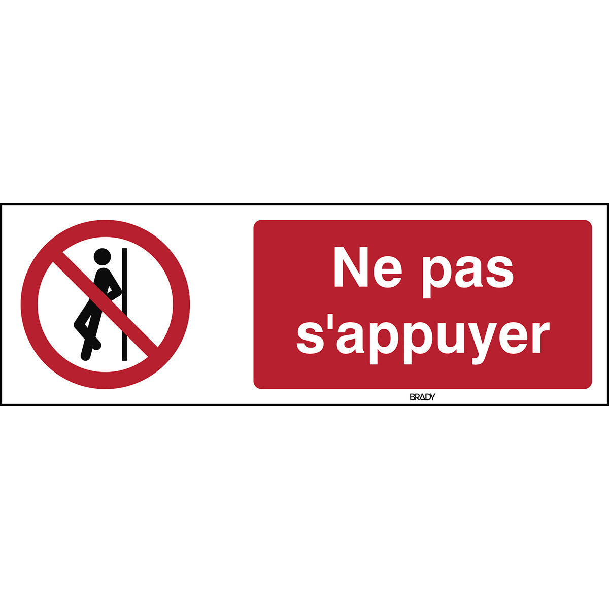 ISO-Sicherheitsschild – Anlehnen verboten