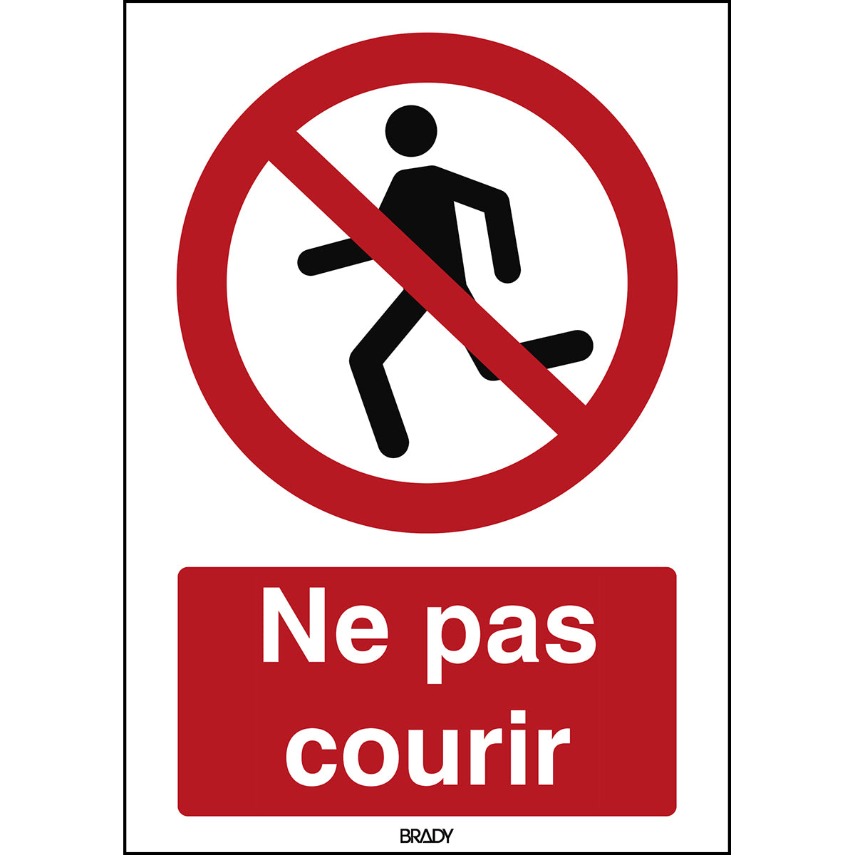 ISO Sicherheitskennzeichnung - Rennen verboten