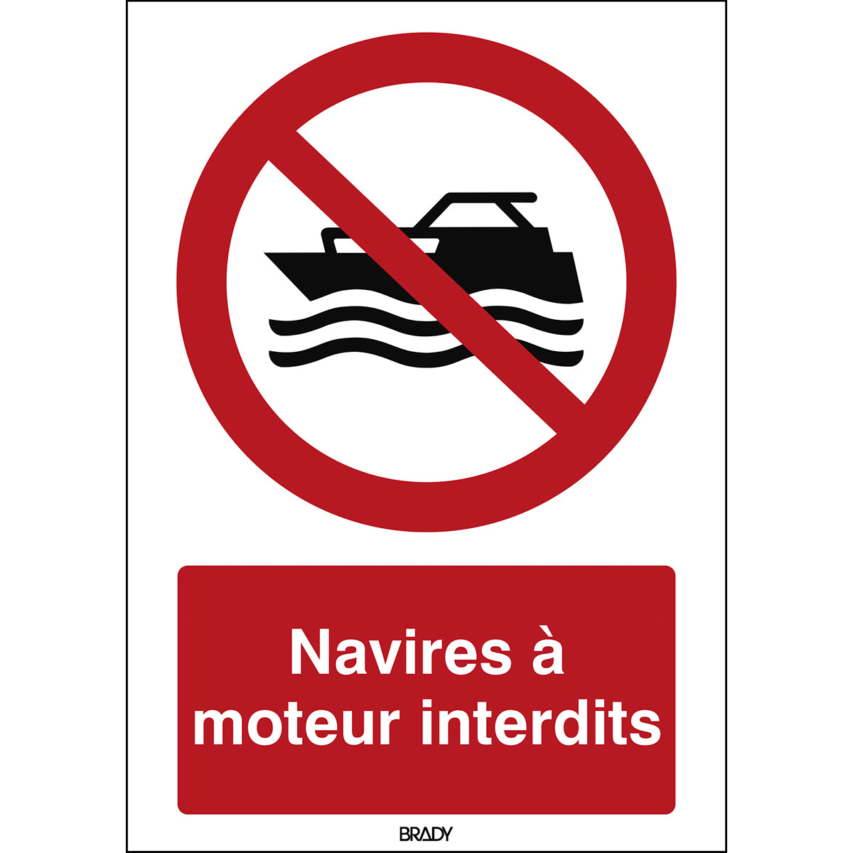 ISO Sicherheitskennzeichnung - Keine mechanisch angetriebenen Wasserfahrzeuge