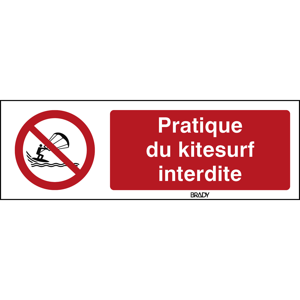 ISO Sicherheitskennzeichnung - Kitesurfen verboten