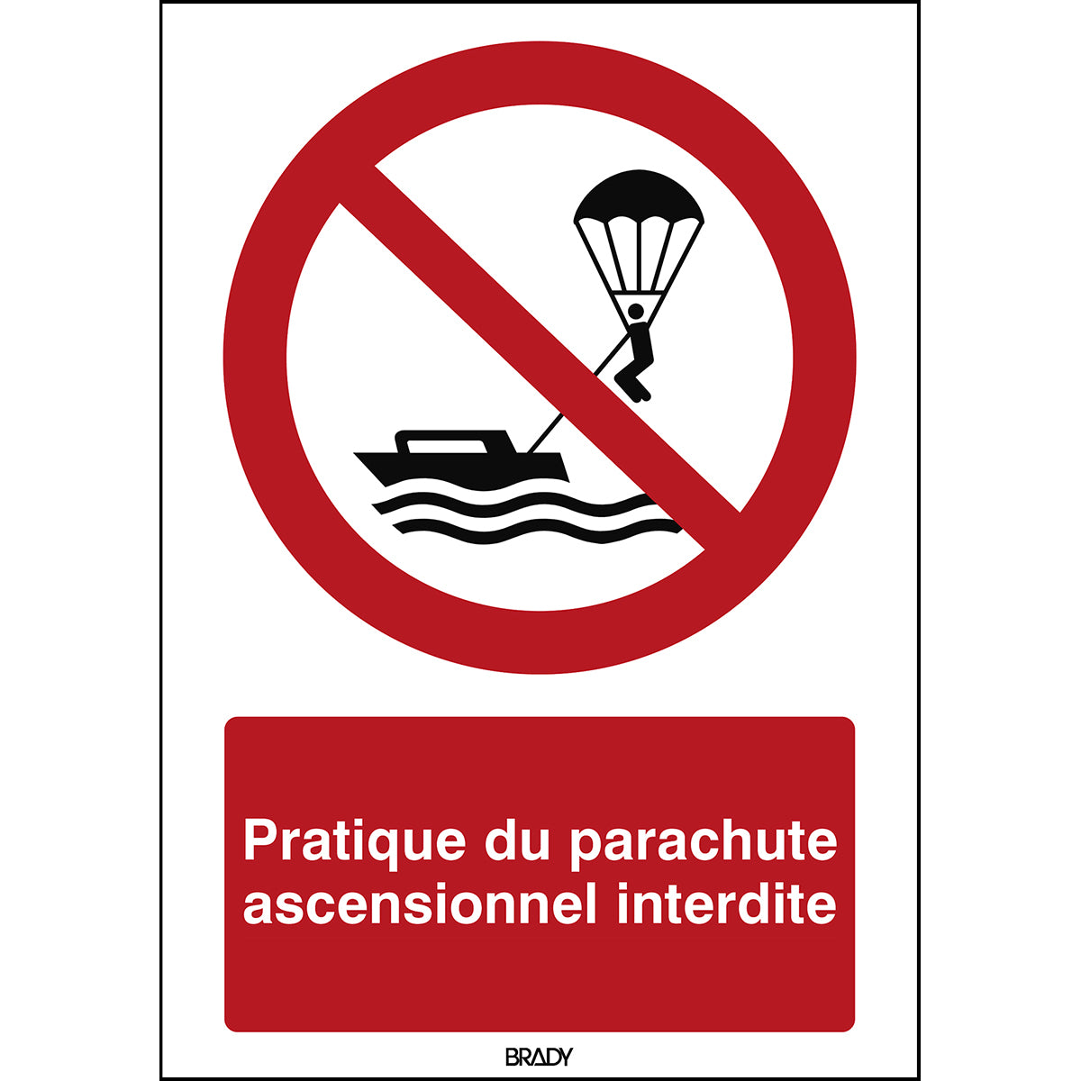 ISO Sicherheitskennzeichnung - Parasailing verboten