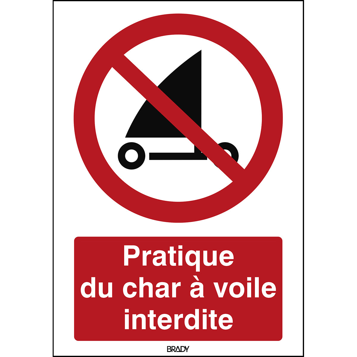 ISO Sicherheitskennzeichnung - Strandsegeln verboten