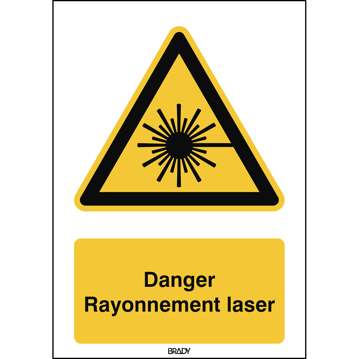 ISO Sicherheitskennzeichnung - Warnung vor Laserstrahl