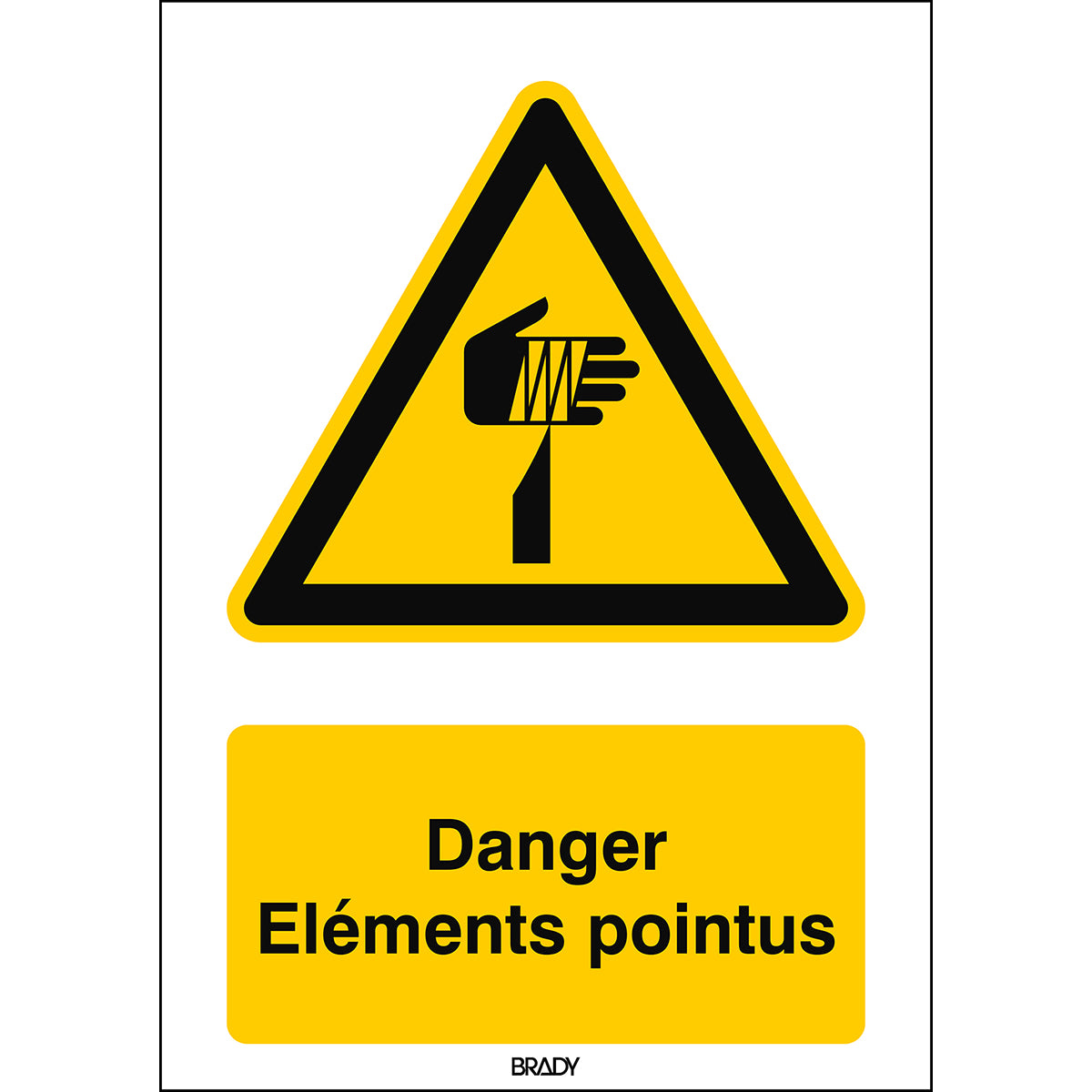 ISO Sicherheitskennzeichnung - Warnung vor spitzem Gegenstand