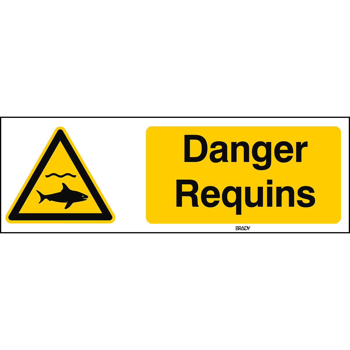 ISO Sicherheitskennzeichnung - Warnung Haien