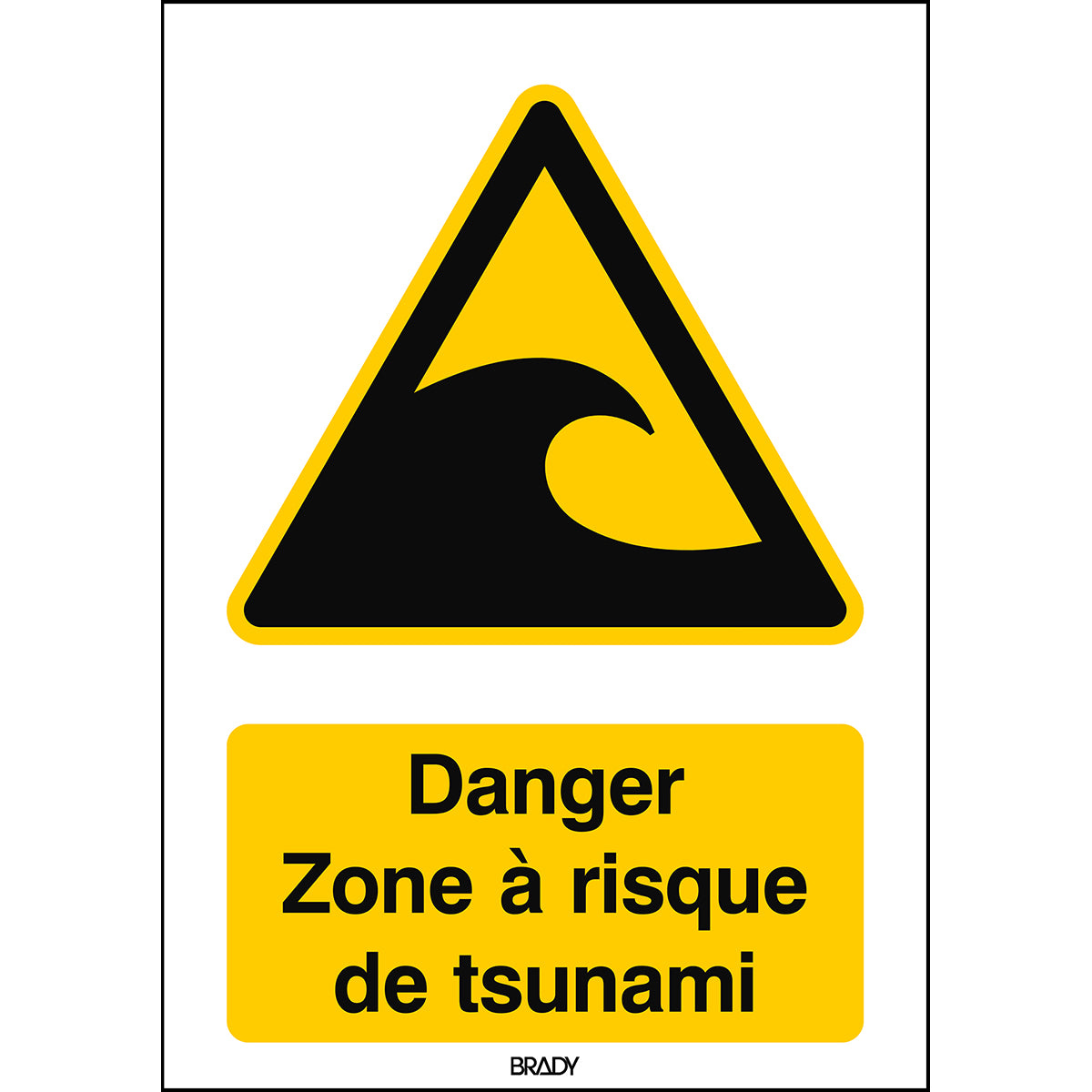 ISO Sicherheitskennzeichnung - Warnung Tsunami-Gefahrenzone